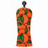 Orange Crush Headcover Set (Driver + Fairway + Hybrid) | Optional Mallet Putter Cover