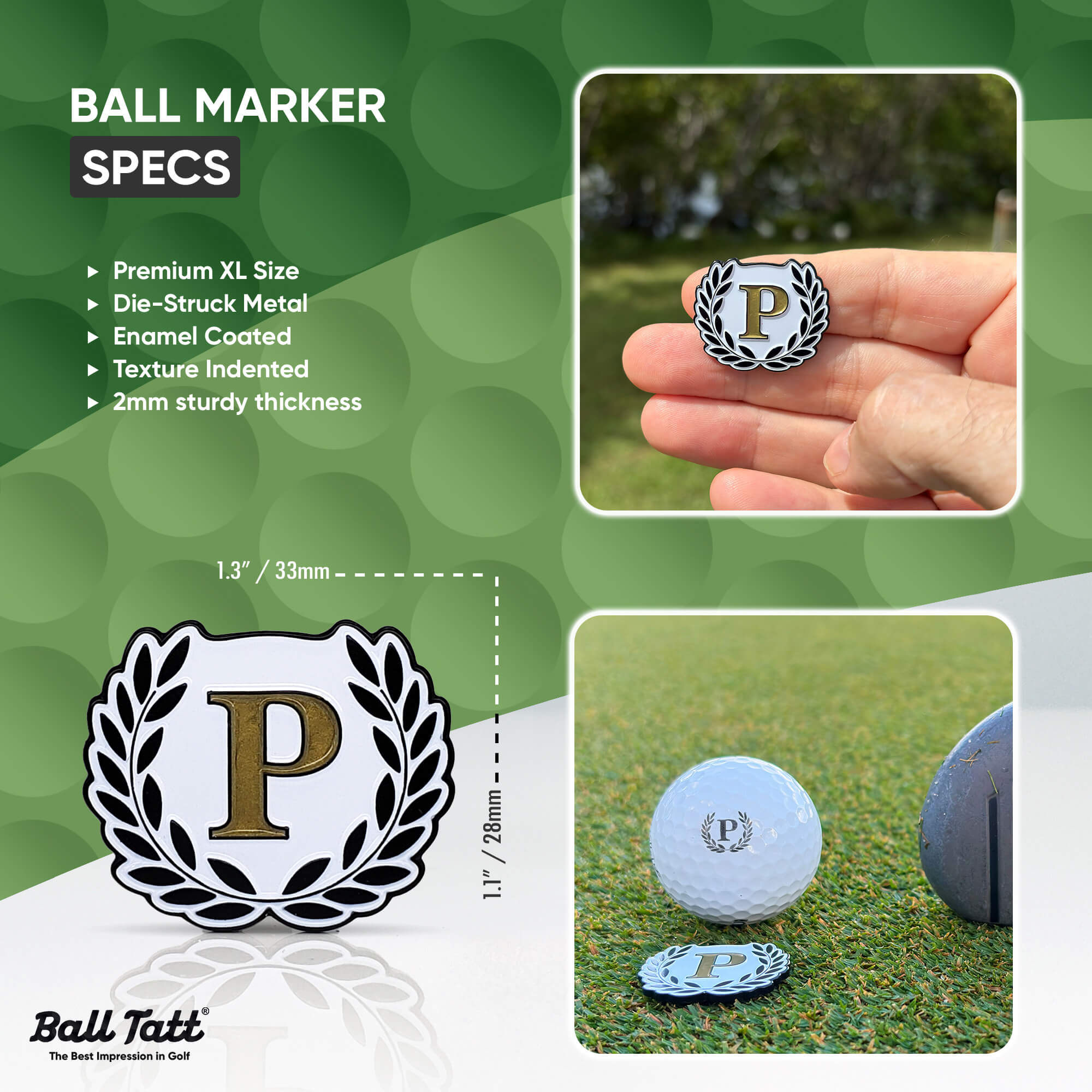 P Monogram w/ Ball Marker