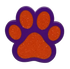 Paw Print (Orange/Purple) Glitter Ball Marker & Hat Clip by ReadyGOLF