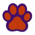 Paw Print (Orange/Purple) Glitter Ball Marker & Hat Clip by ReadyGOLF