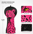 Pink Leopard Driver Headcover – Bold Animal Print Golf Headcover