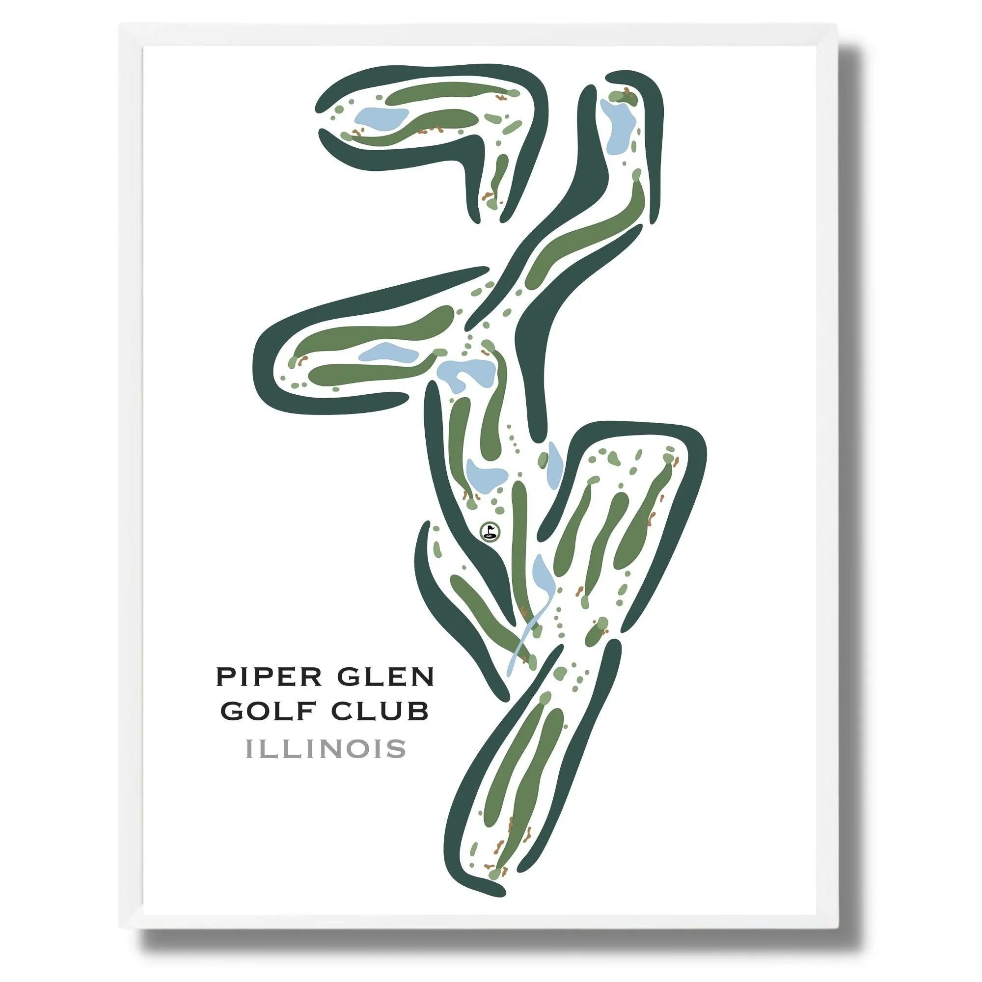 Piper Glen Golf Club, Illinois - Printed Golf Courses