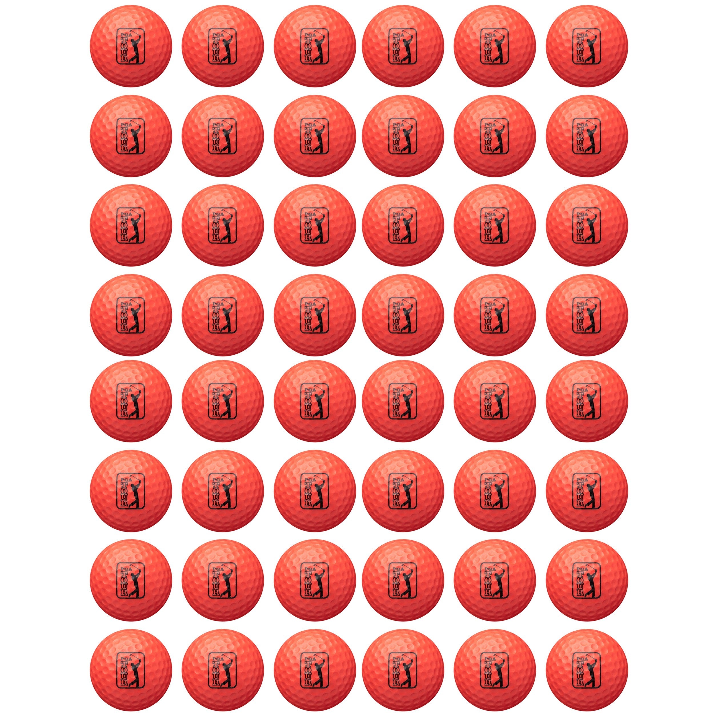 PGA TOUR Red 48 Piece Foam Practice Golf Ball Set