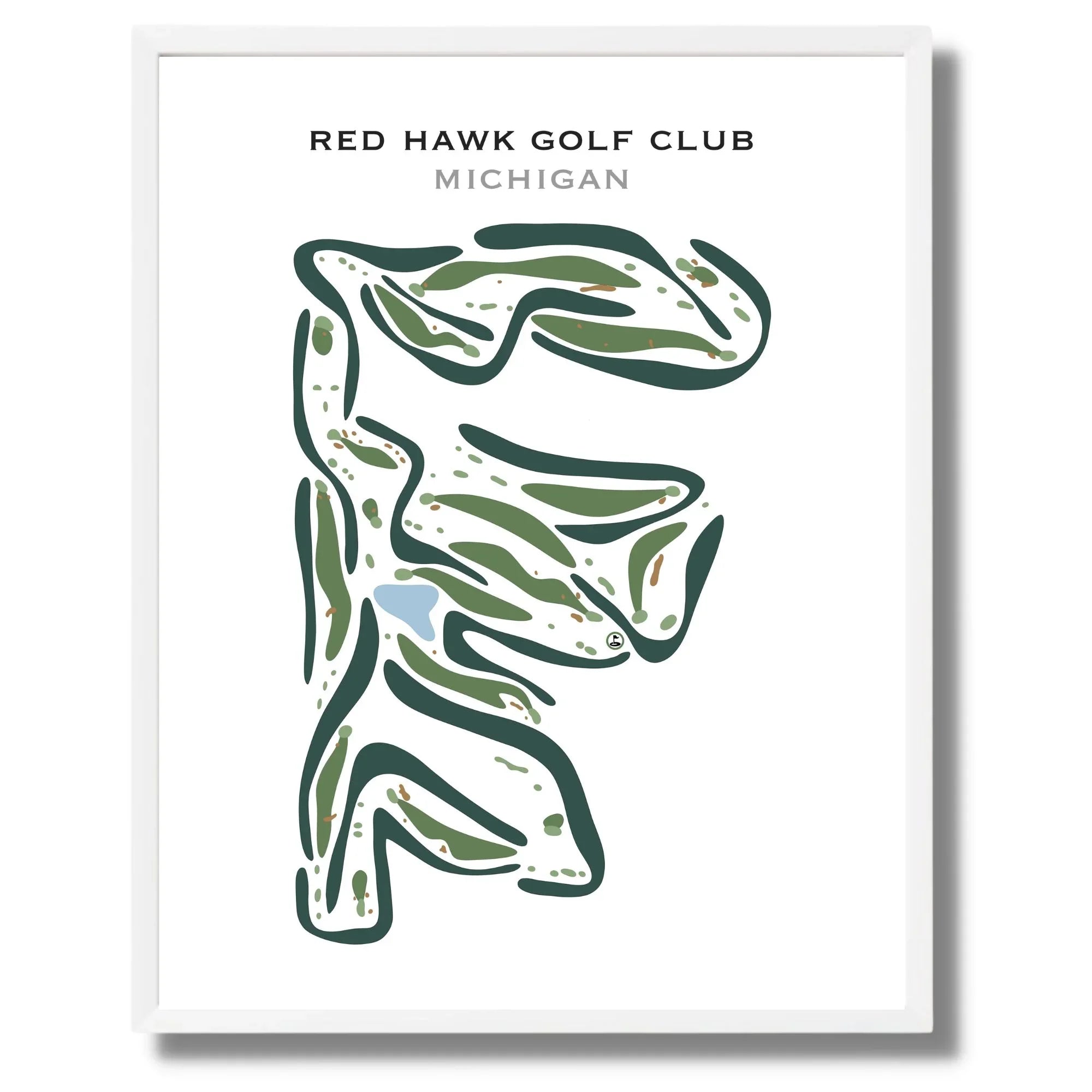 Red Hawk Golf Club, Michigan - Printed Golf Courses