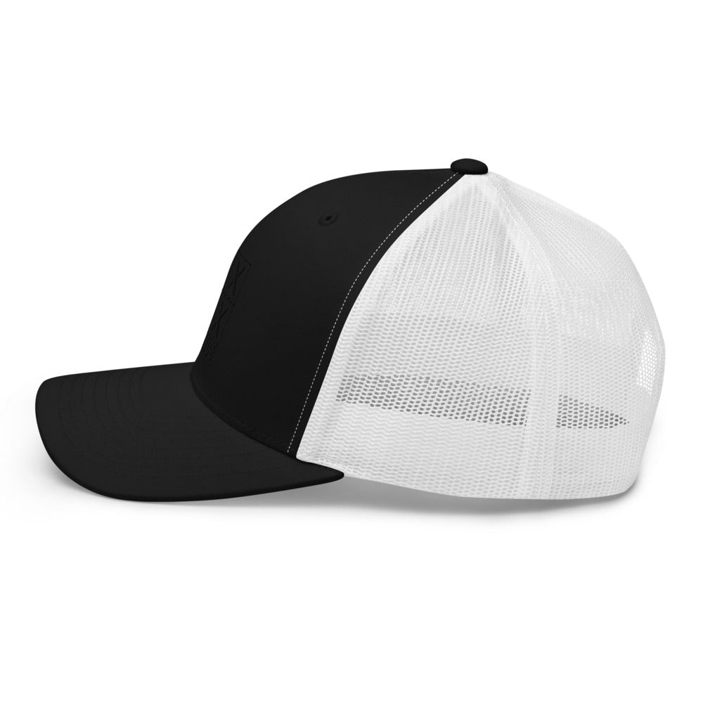 Four Box Logo Trucker Cap - Black Logo