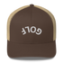 Upside Down Golf Arch Trucker Cap