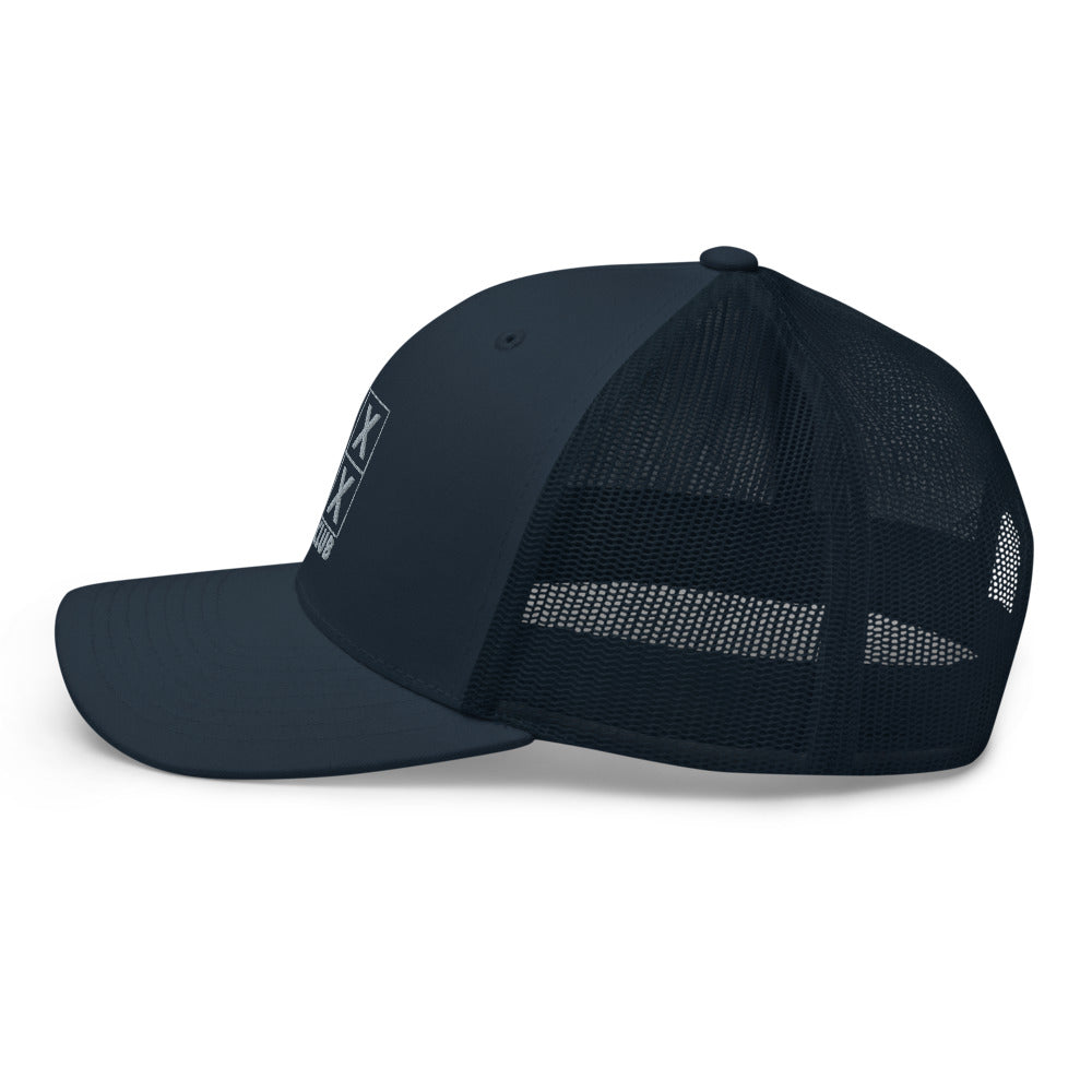 Four Box Logo Trucker Cap - Gray Logo