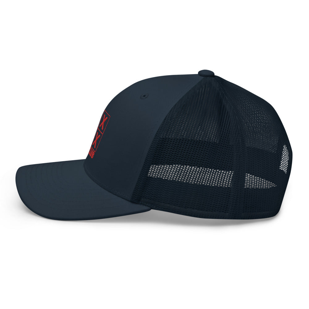 Four Box Logo Trucker Cap - Red Logo