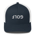 Upside Down Golf Trucker Cap - White Logo