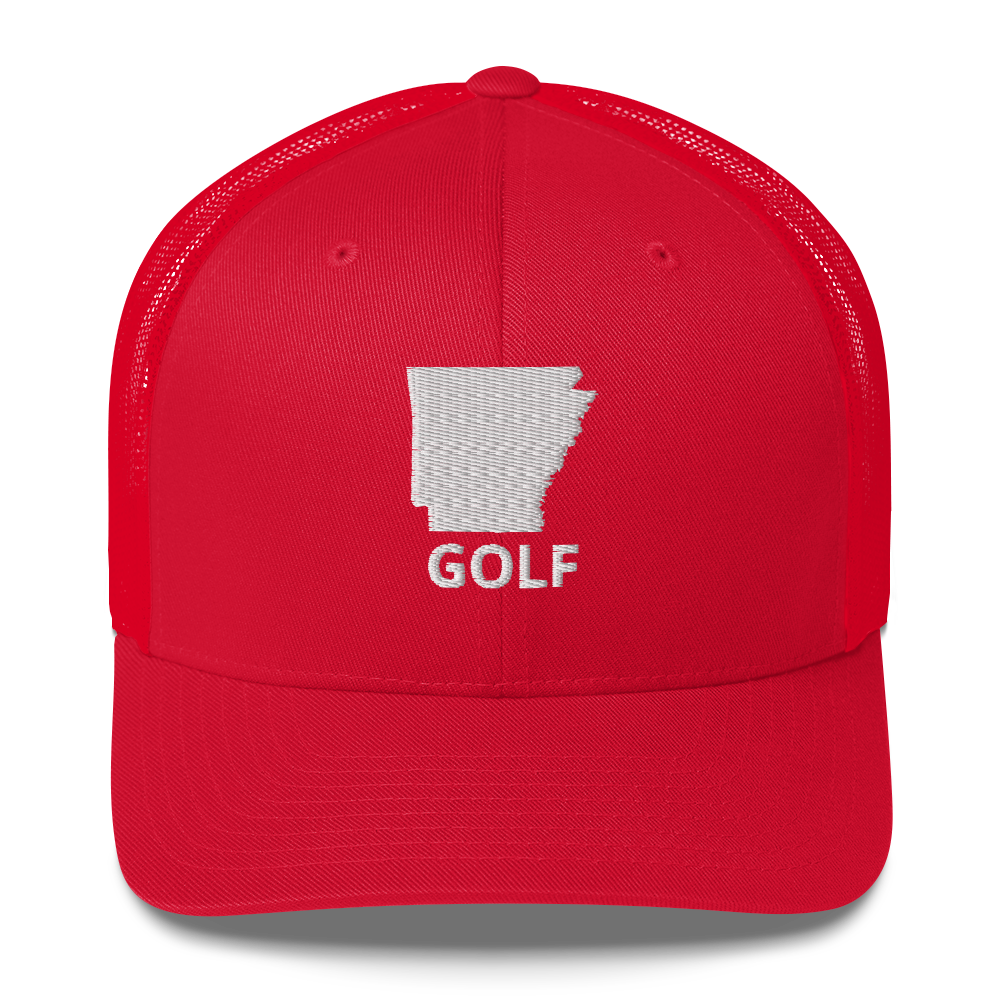 Arkansas Golf Trucker Cap