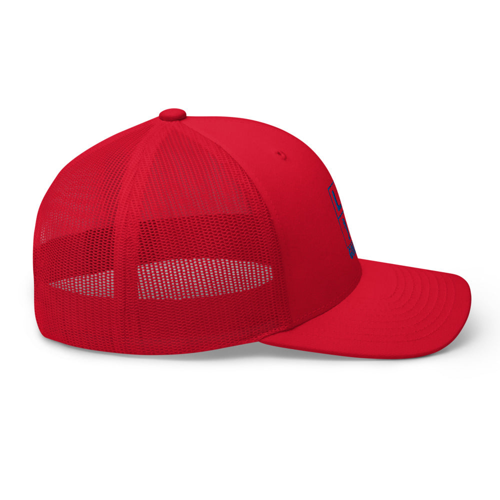 Four Box Logo Trucker Cap - Blue Logo