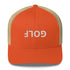 Upside Down Golf Trucker Cap - White Logo