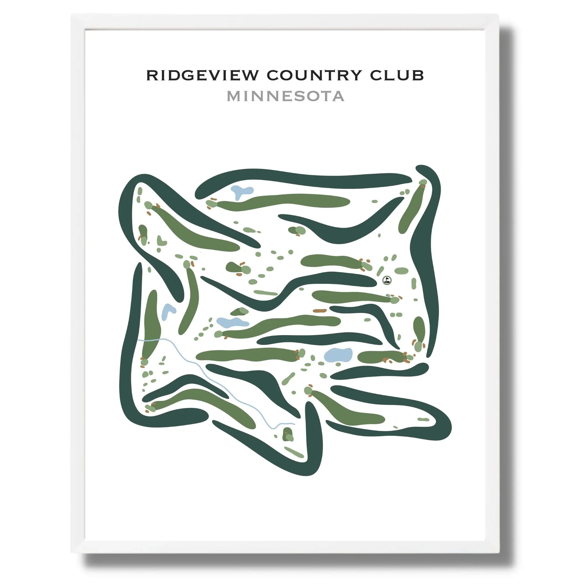 Ridgeview Country Club, Minnesota - Printed Golf Courses