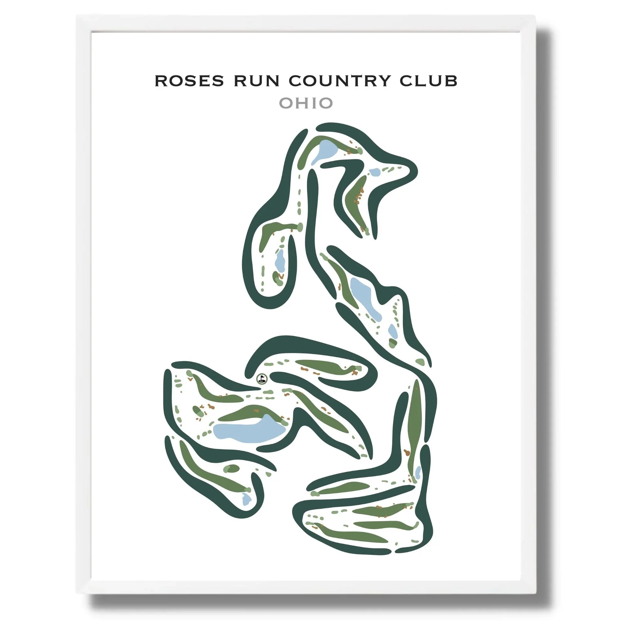Roses Run Country Club, Ohio - Printed Golf Courses