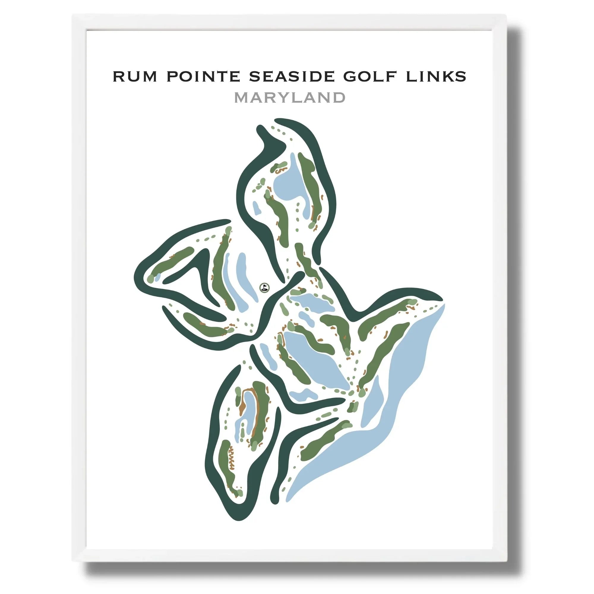 Rum Pointe Seaside Golf Links, Maryland - Printed Golf Courses