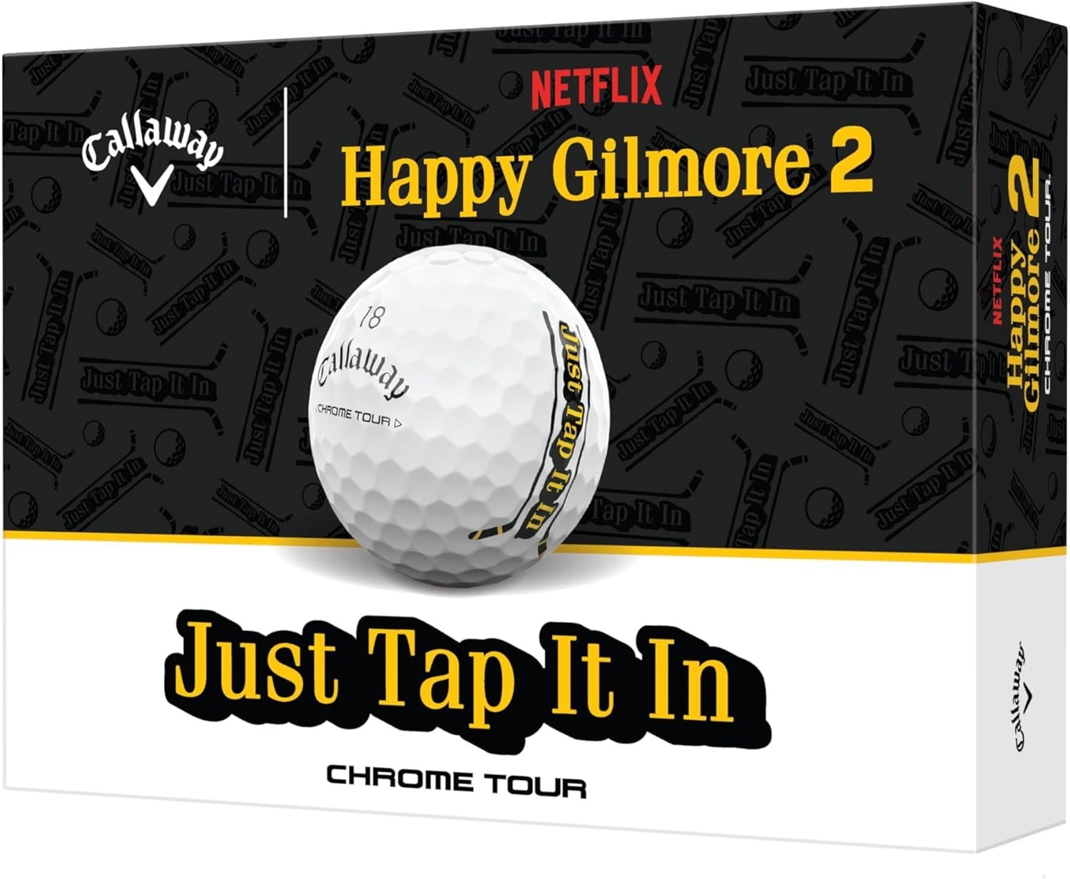 Callaway Chrome Tour Happy Gilmore 2 "Just Tap It In" Golf Balls