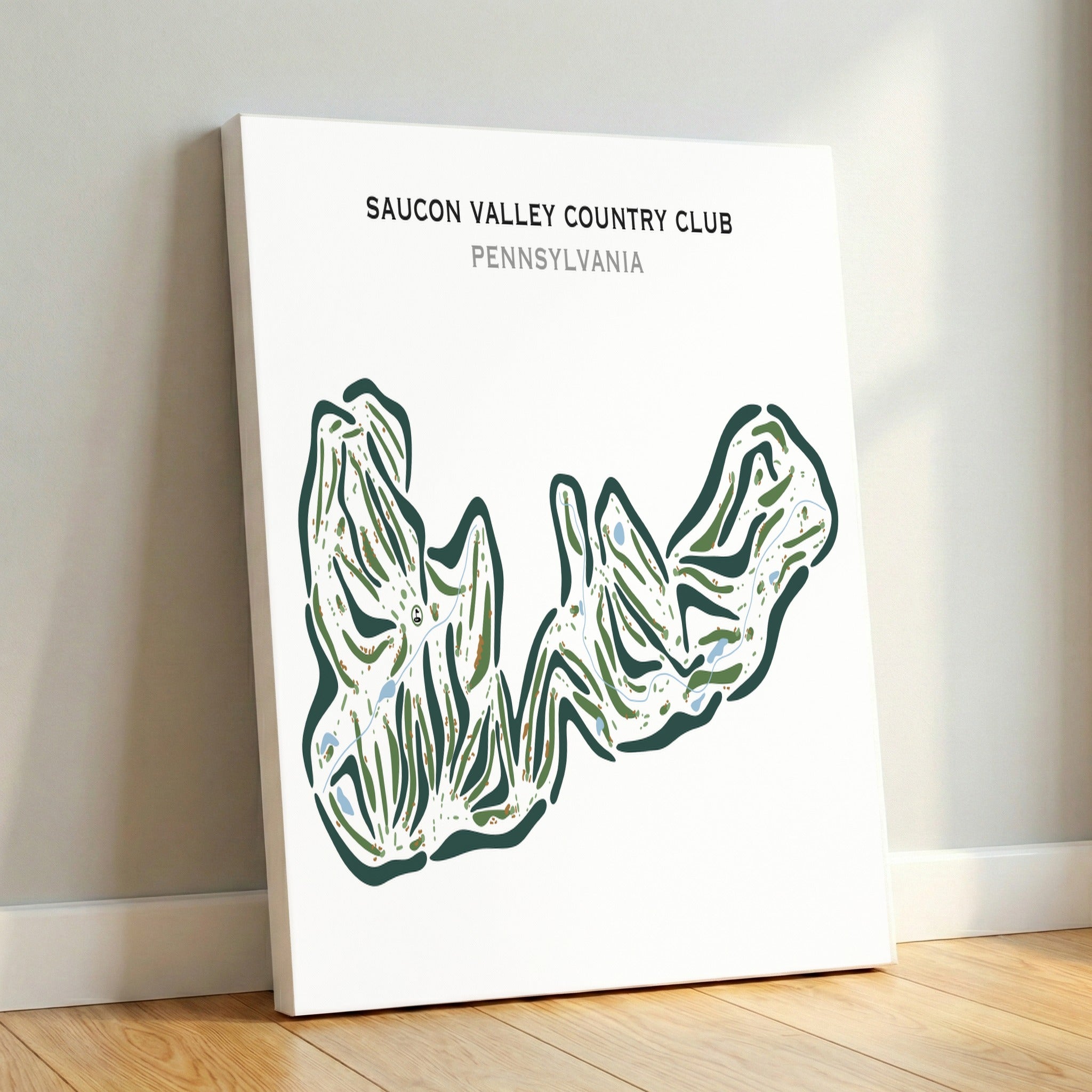 Saucon Valley Country Club, Pennsylvania - Printed Golf Courses