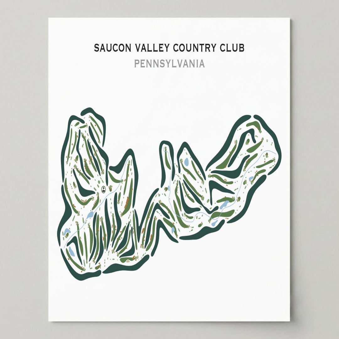 Saucon Valley Country Club, Pennsylvania - Printed Golf Courses