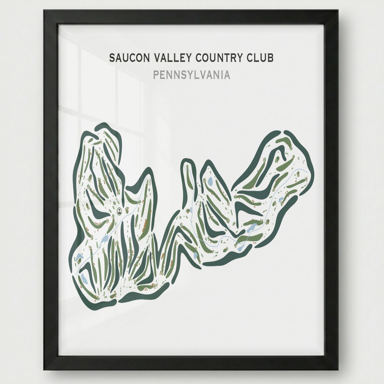 Saucon Valley Country Club, Pennsylvania - Printed Golf Courses