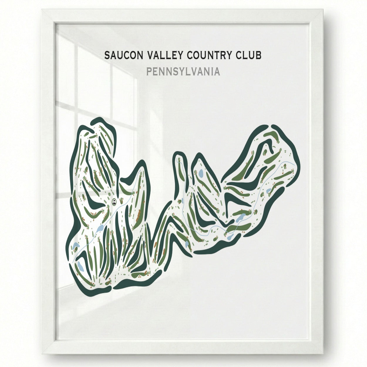 Saucon Valley Country Club, Pennsylvania - Printed Golf Courses