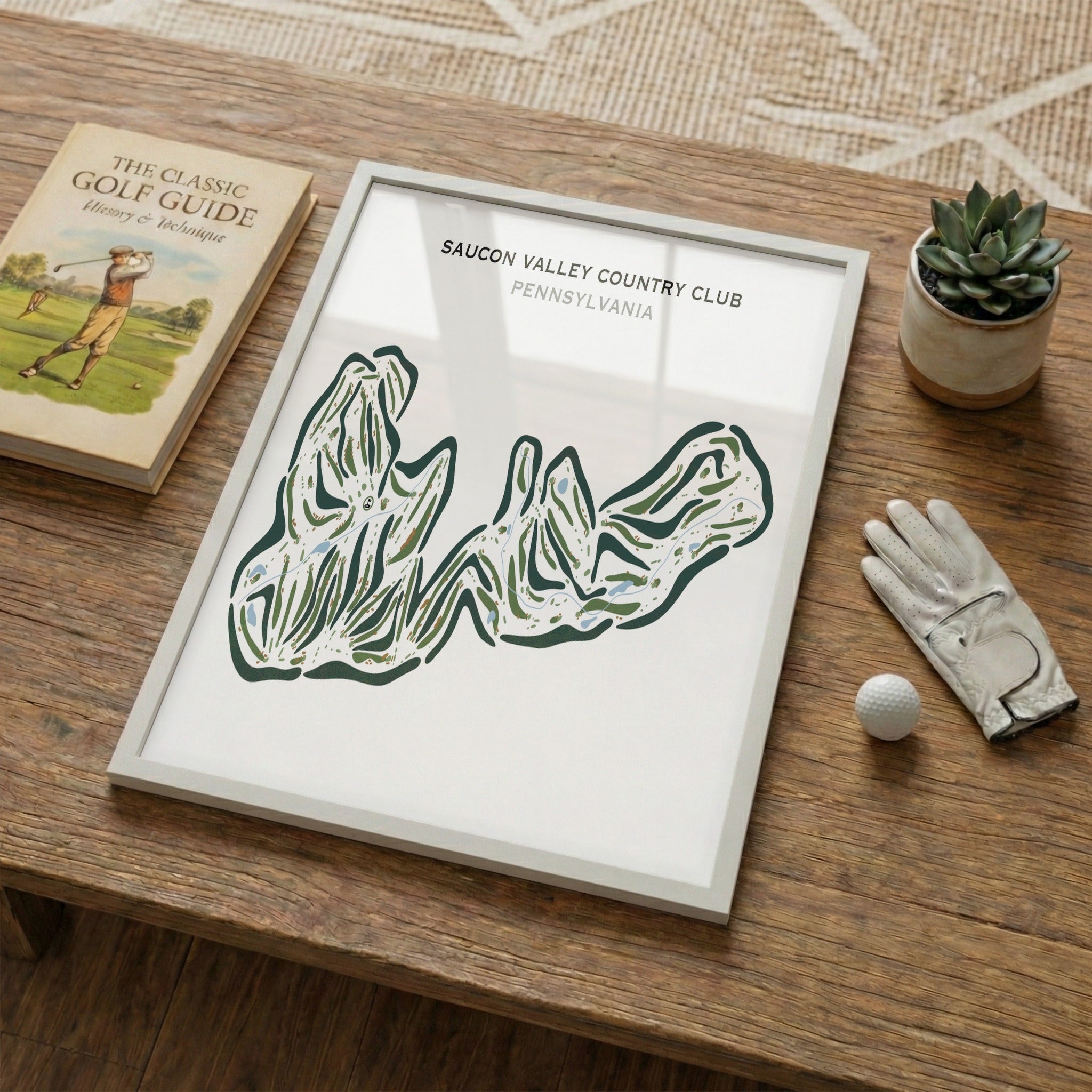 Saucon Valley Country Club, Pennsylvania - Printed Golf Courses