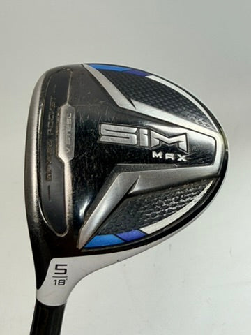 TaylorMade SIM MAX 5 Wood 18° HZRDUS Smoke 70g 6.0 Stiff LH (Used)