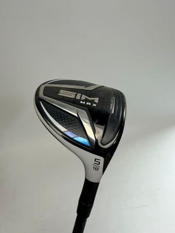 TaylorMade SIM MAX 5 Wood 18° EvenFlow Riptide 70g 6.0 Stiff RH (Used)