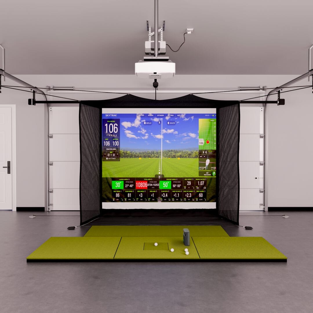 SkyTrak MAX Garage Golf Simulator Package - By The Indoor Golf Shop