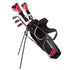 PGA TOUR® Juniors 10 Piece Right Handed Red Golf Club Set for Player Heights 4'1"-4'8" | Complete Junior Golf Club Set