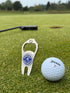 Stroke & Distance Golf Gift Set: Gift Tin, Divot Tool, Ball Marker, Hat Clip