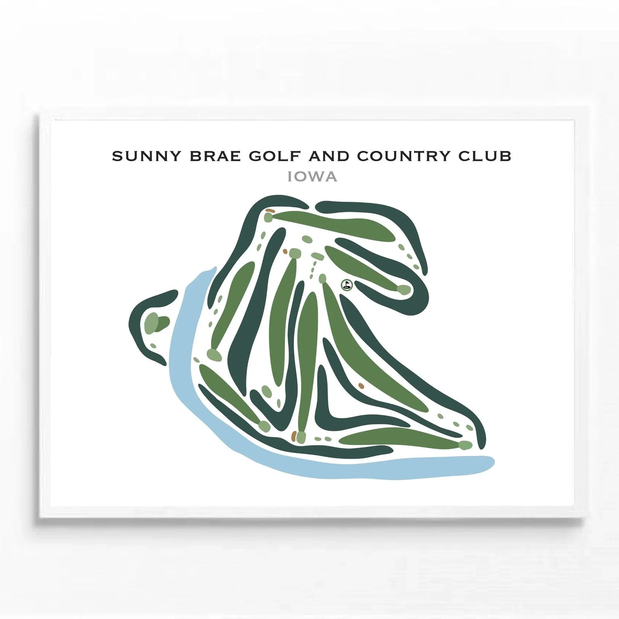 Sunny Brae Golf & Country Club, Iowa - Printed Golf Courses