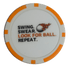 “Swing. Swear. Look for Ball. Repeat.” Golf Ball Marker Poker Chip
