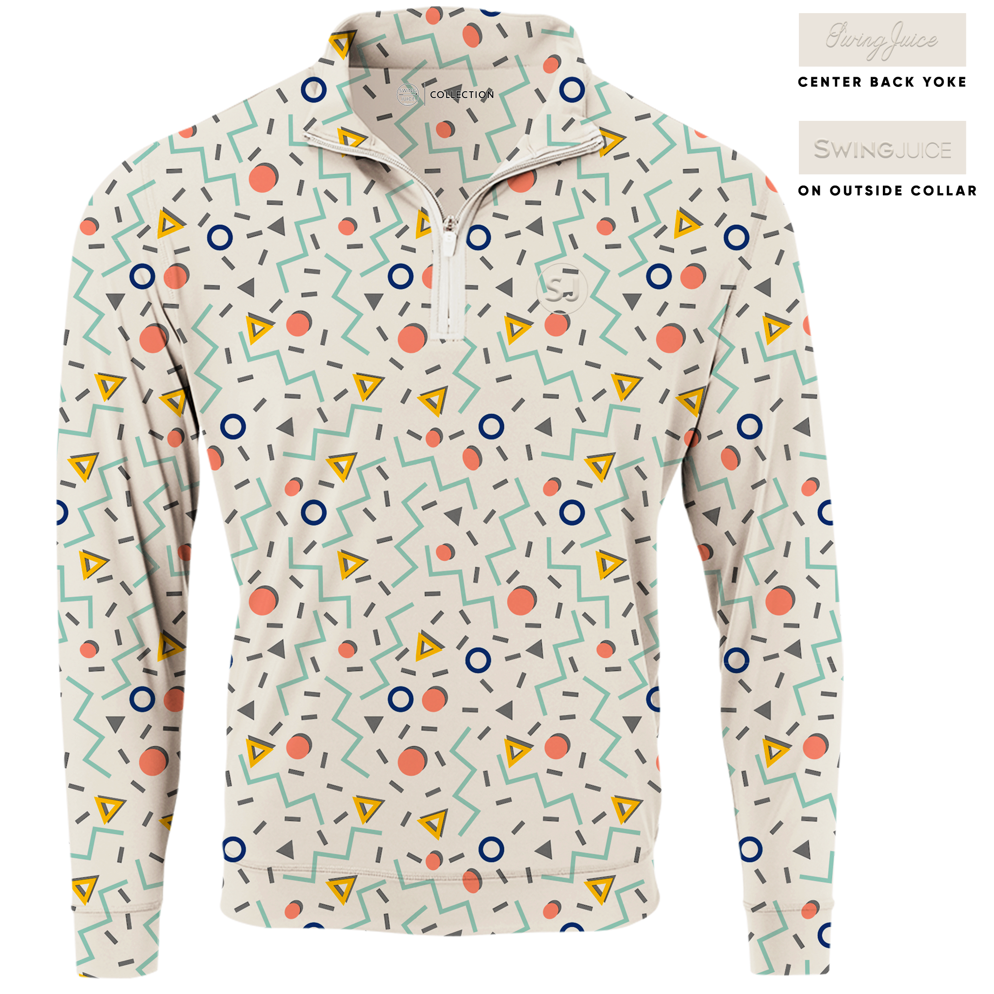 Golf Fresh Prints Men's Quarter Zip - Final Sale