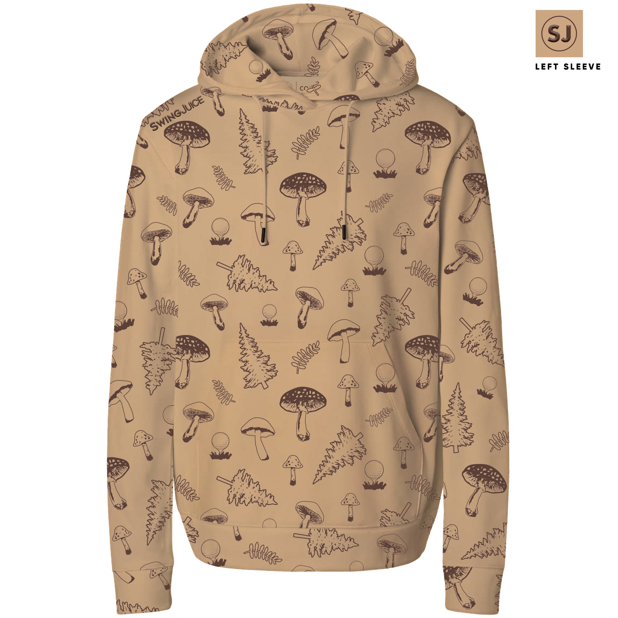 Golf Mushrooms Men's Performance Hoodie - Final Sale