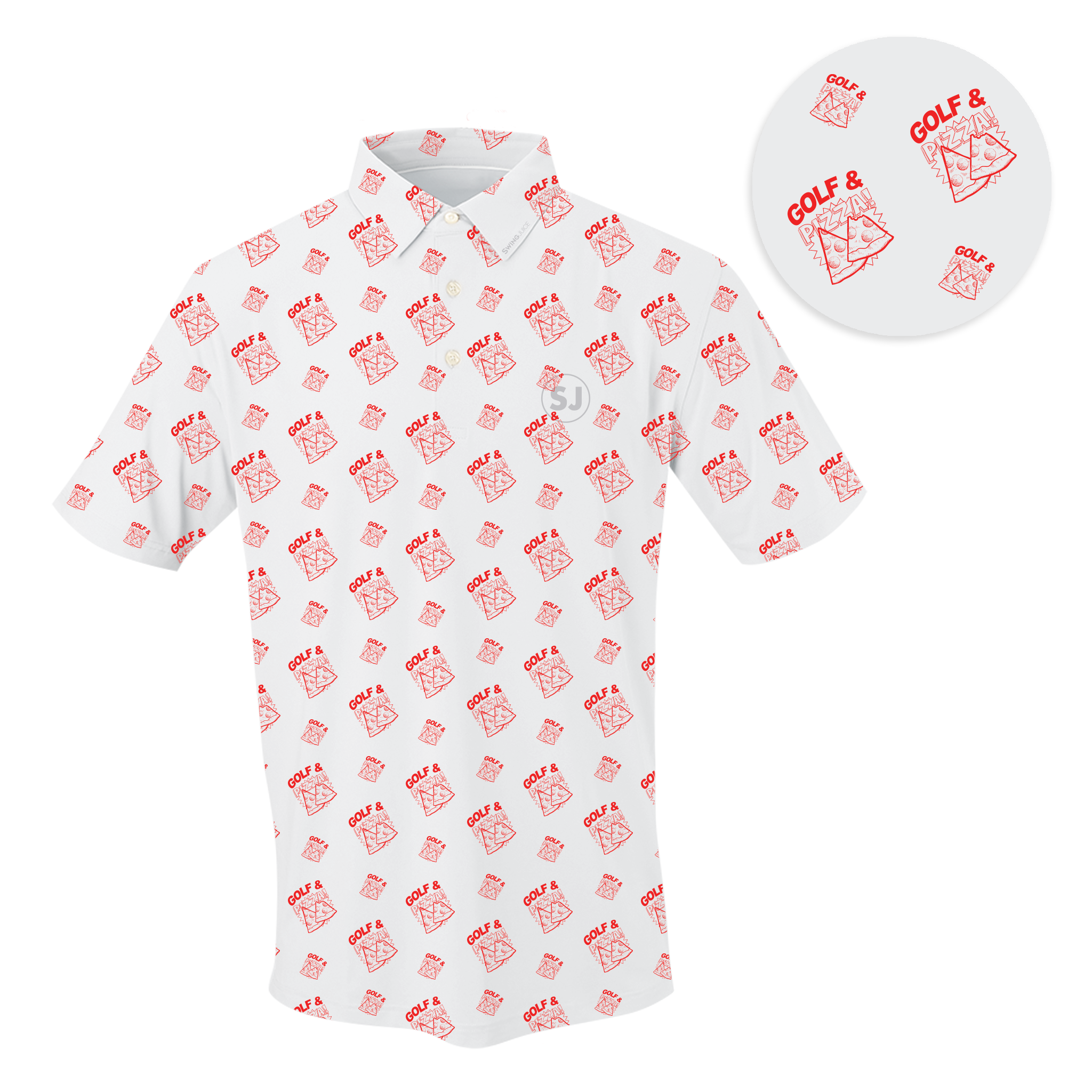 Golf & Pizza Men's Polo - Final Sale