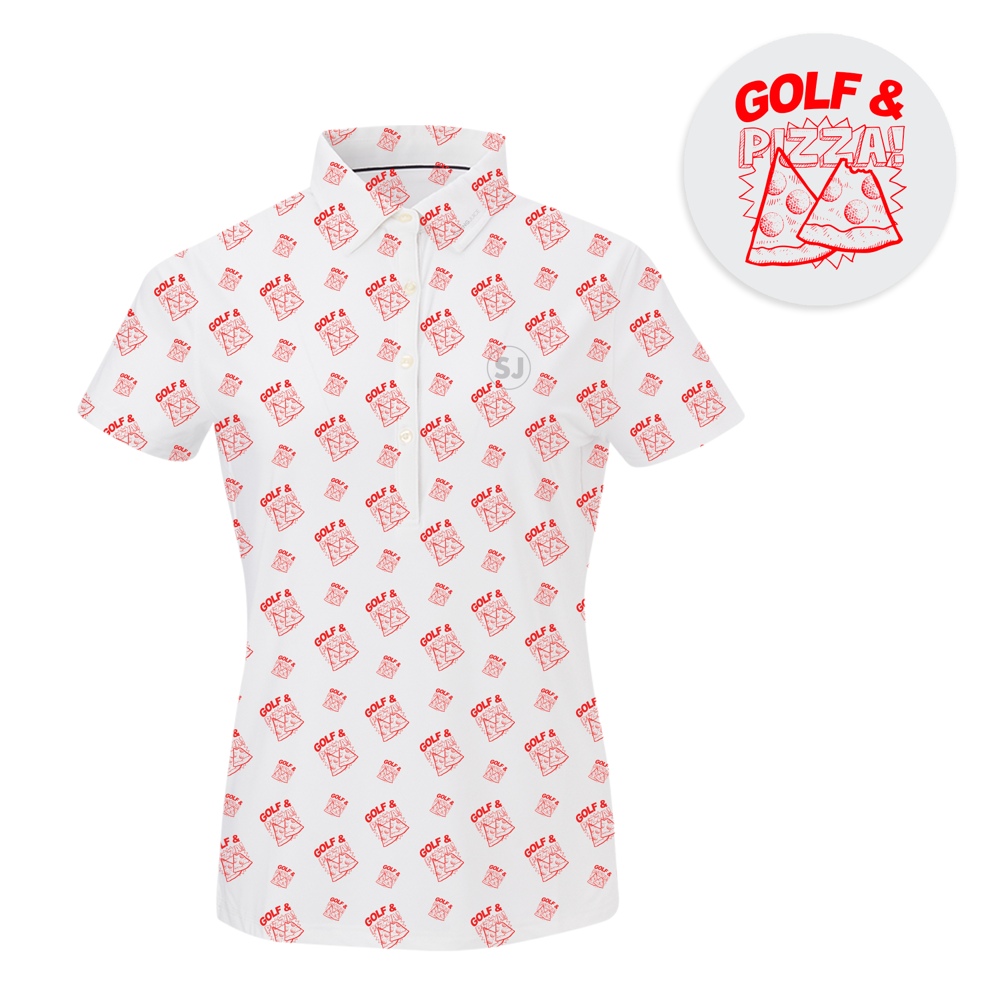 Golf & Pizza Women's Polo - Final Sale