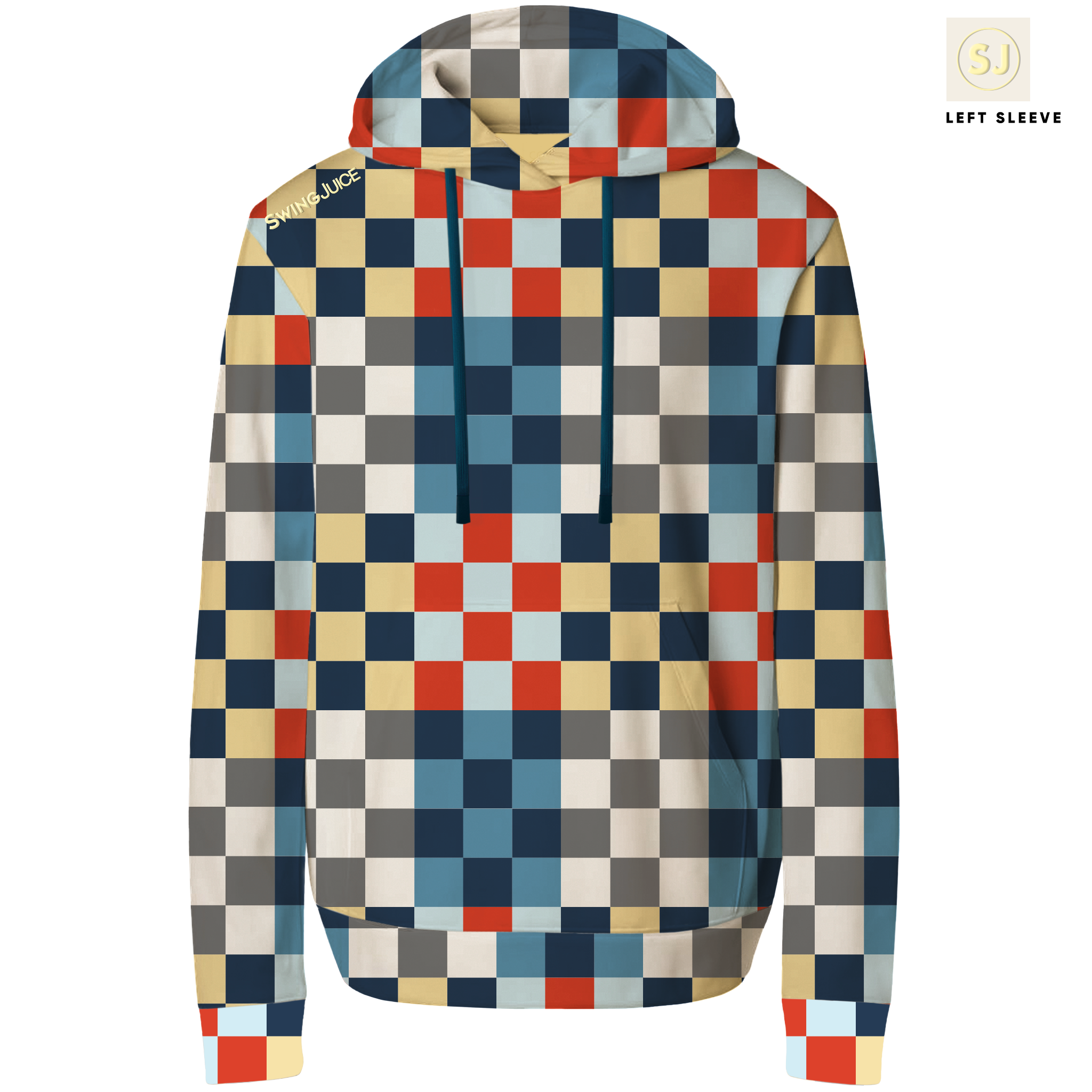 Golf Multi Checker Men's Performance Hoodie - Final Sale