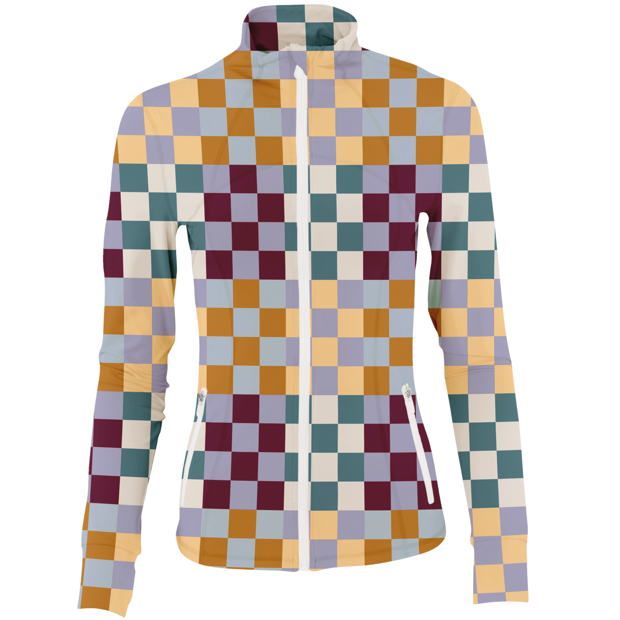 Golf Multi Checker Women's Full Zip - Final Sale