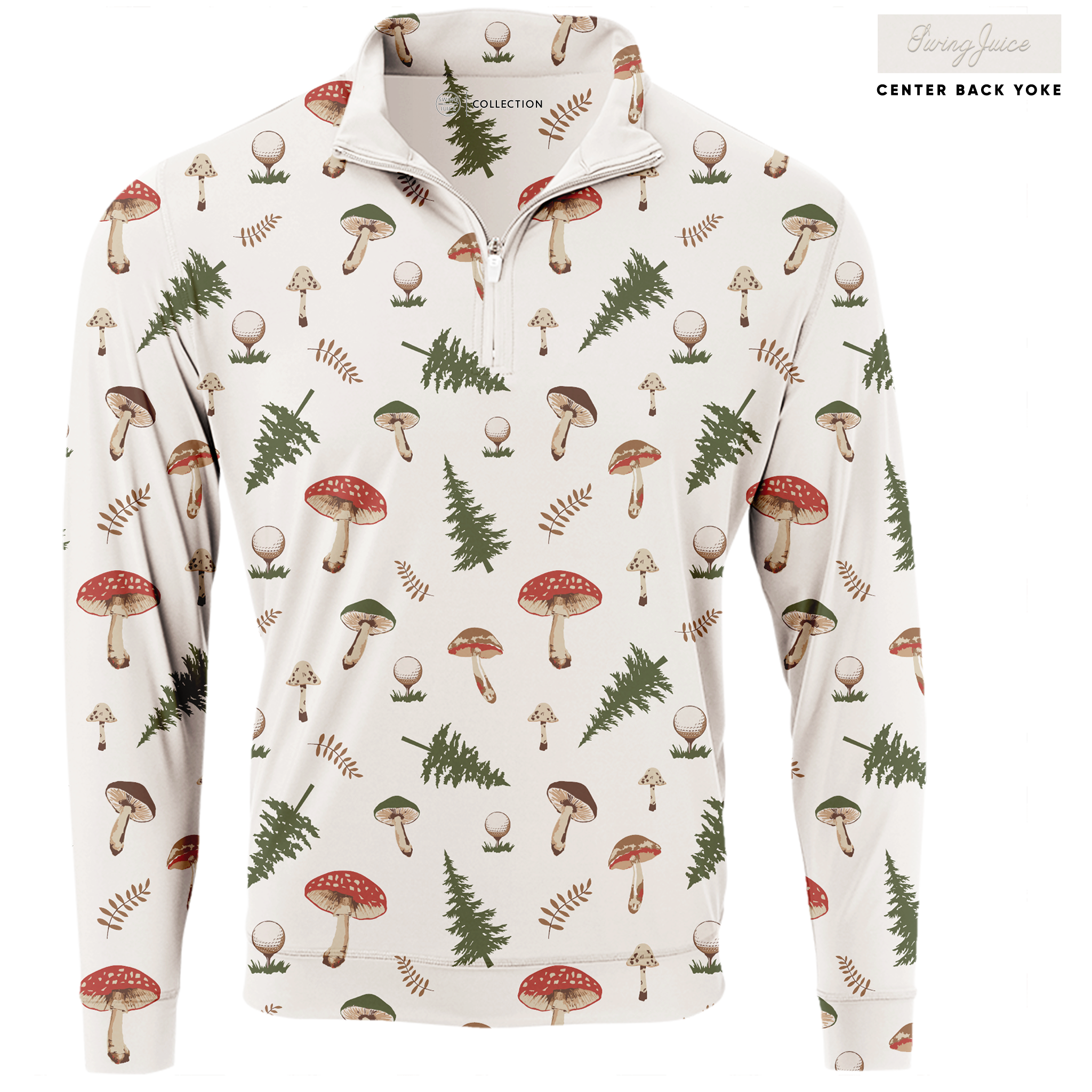 Golf Mushrooms Men's Quarter Zip - Final Sale