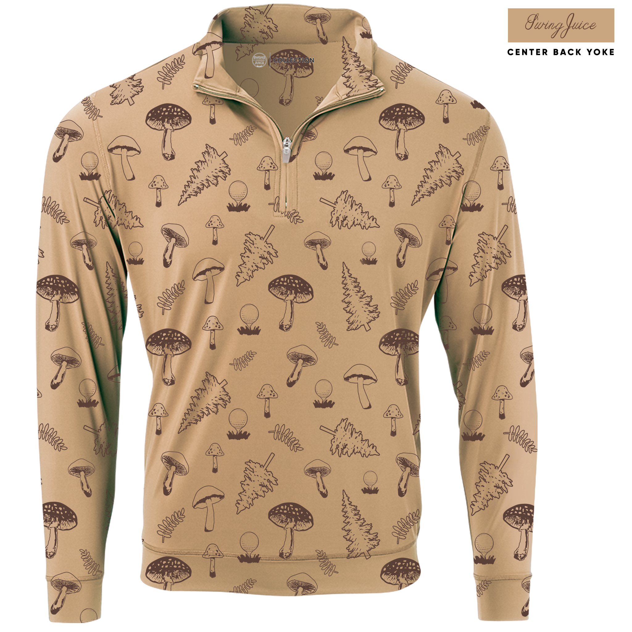 Golf Mushrooms Men's Quarter Zip - Final Sale