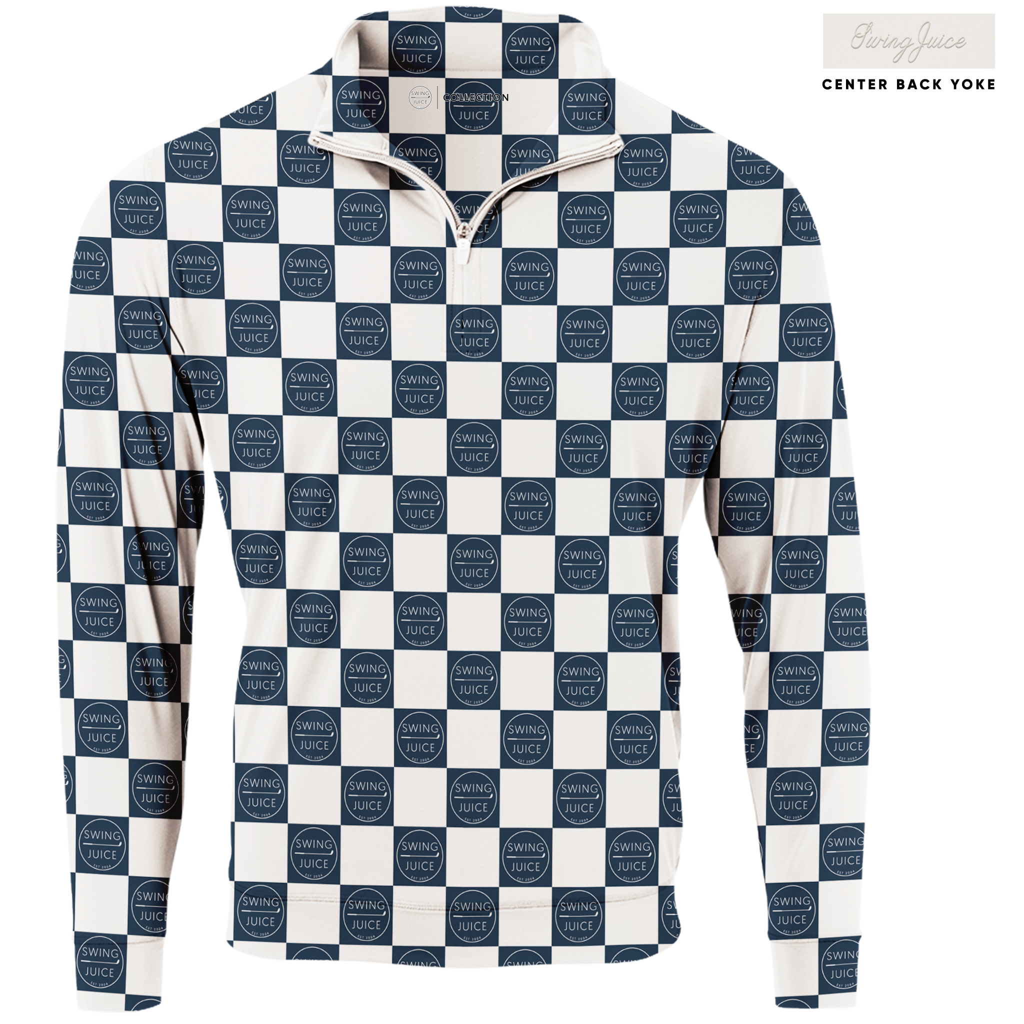 Golf SJ Checkerboard Men's Quarter Zip - Final Sale