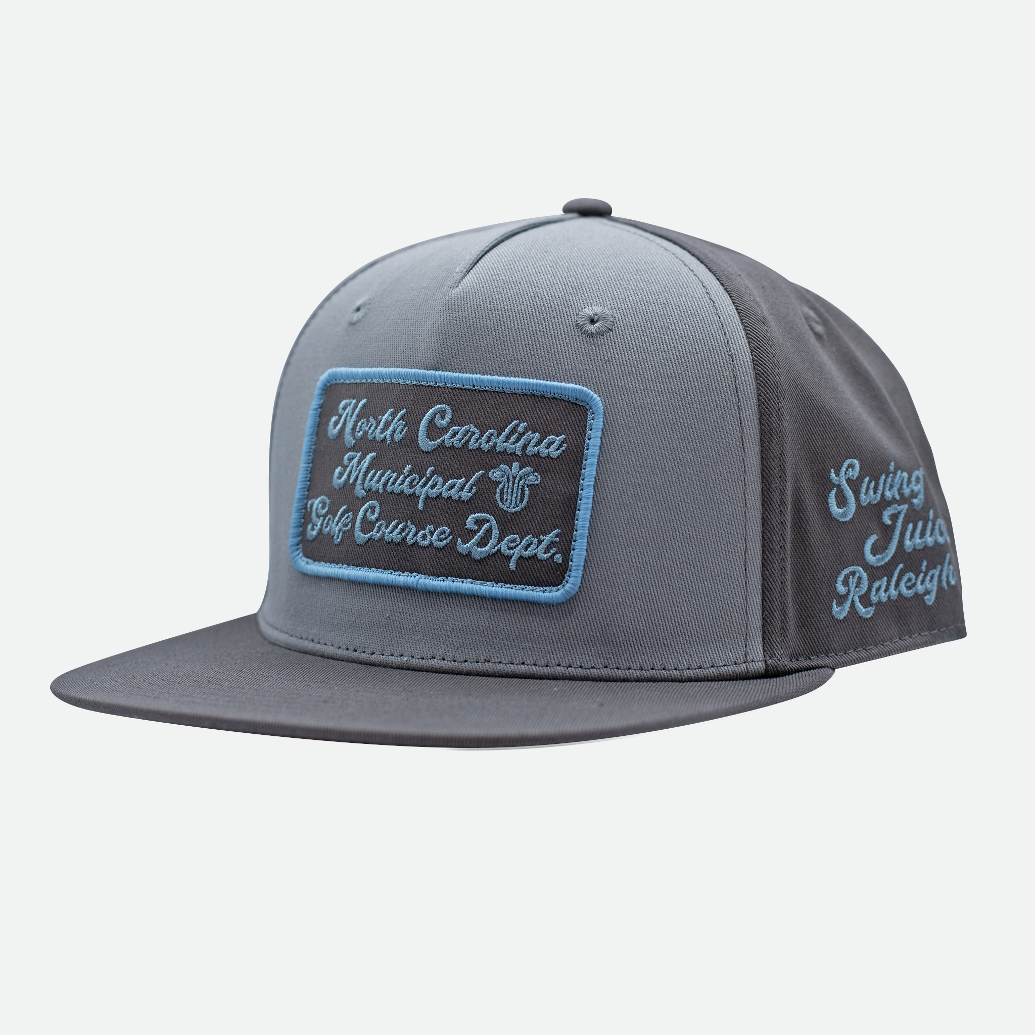Golf NC Raleigh Muni Unisex Snapback Hat Steel/Charcoal O/S - Final Sale