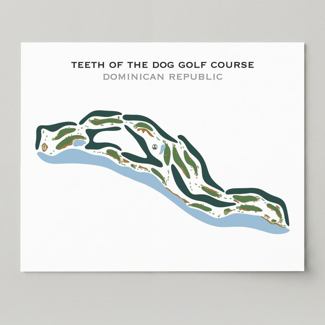 Teeth of the Dog Golf Course, Dominican Republic - Printed Golf Courses