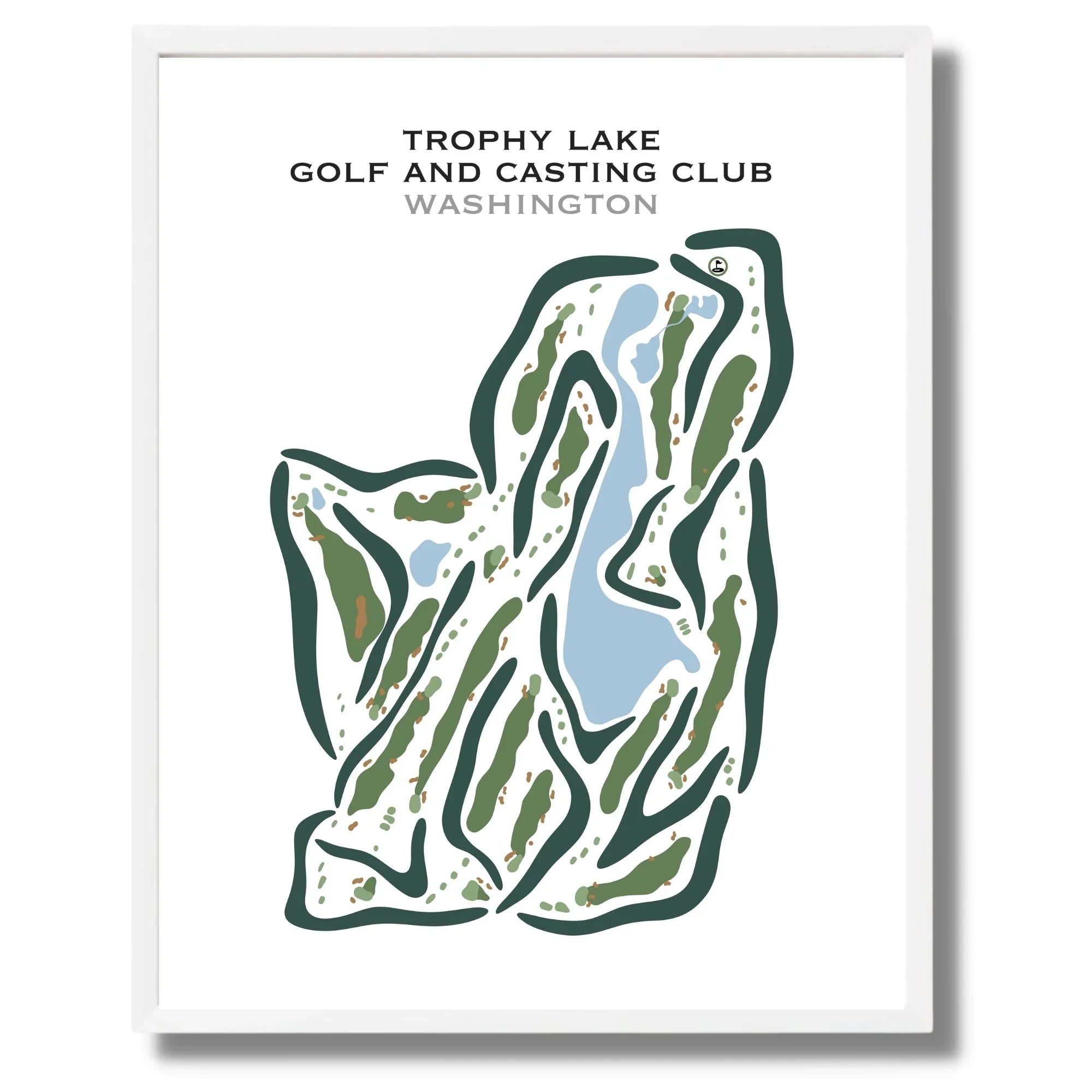 Trophy Lake Golf & Casting Club, Washington - Printed Golf Courses