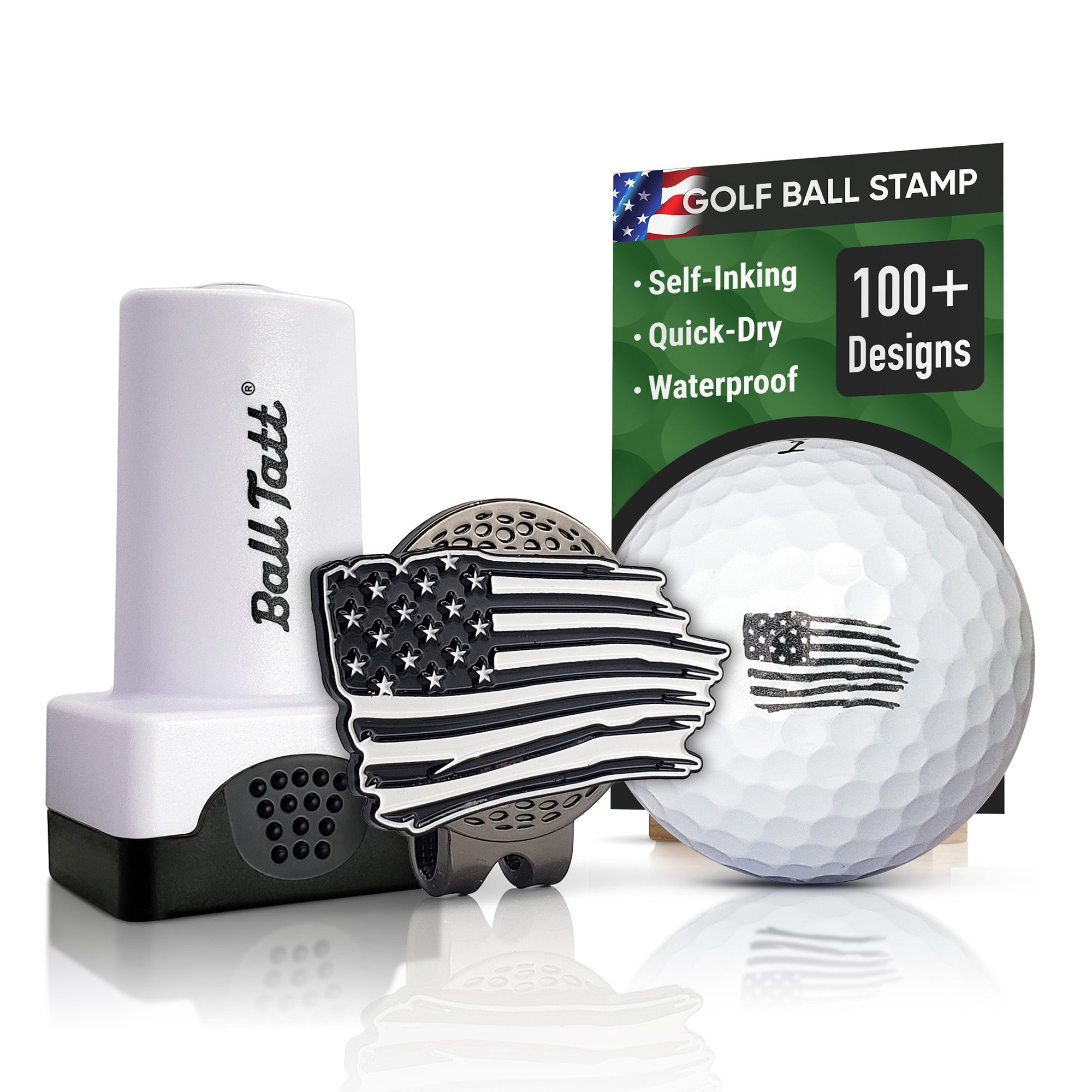 American Flag Hat Clip Set