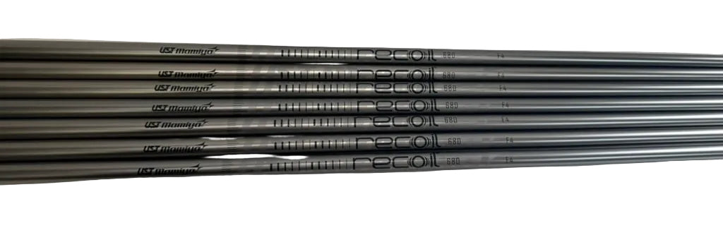 UST Mamiya Recoil 680 SC F4 Stiff .370 Graphite Iron Shafts - Set of 7