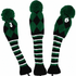 Vintage Vibe Golf Club Headcovers Set – 3pcs Knitted Pom Pom Sock Covers for Drivers and Fairway Woods
