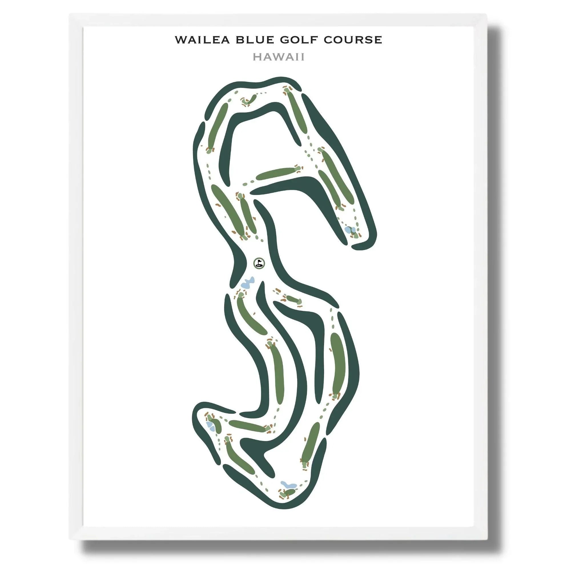 Wailea Blue Golf Course, Hawaii - Printed Golf Courses