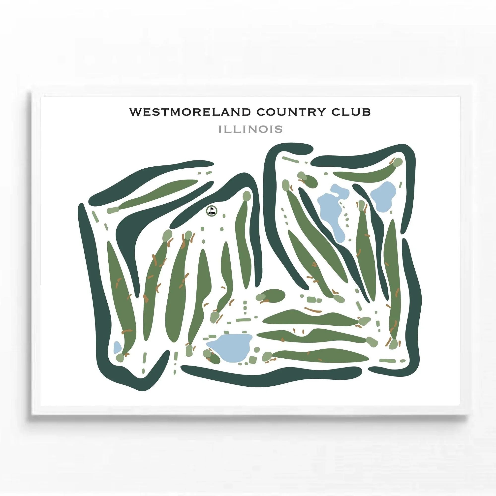 Westmoreland Country Club, Illinois - Printed Golf Courses