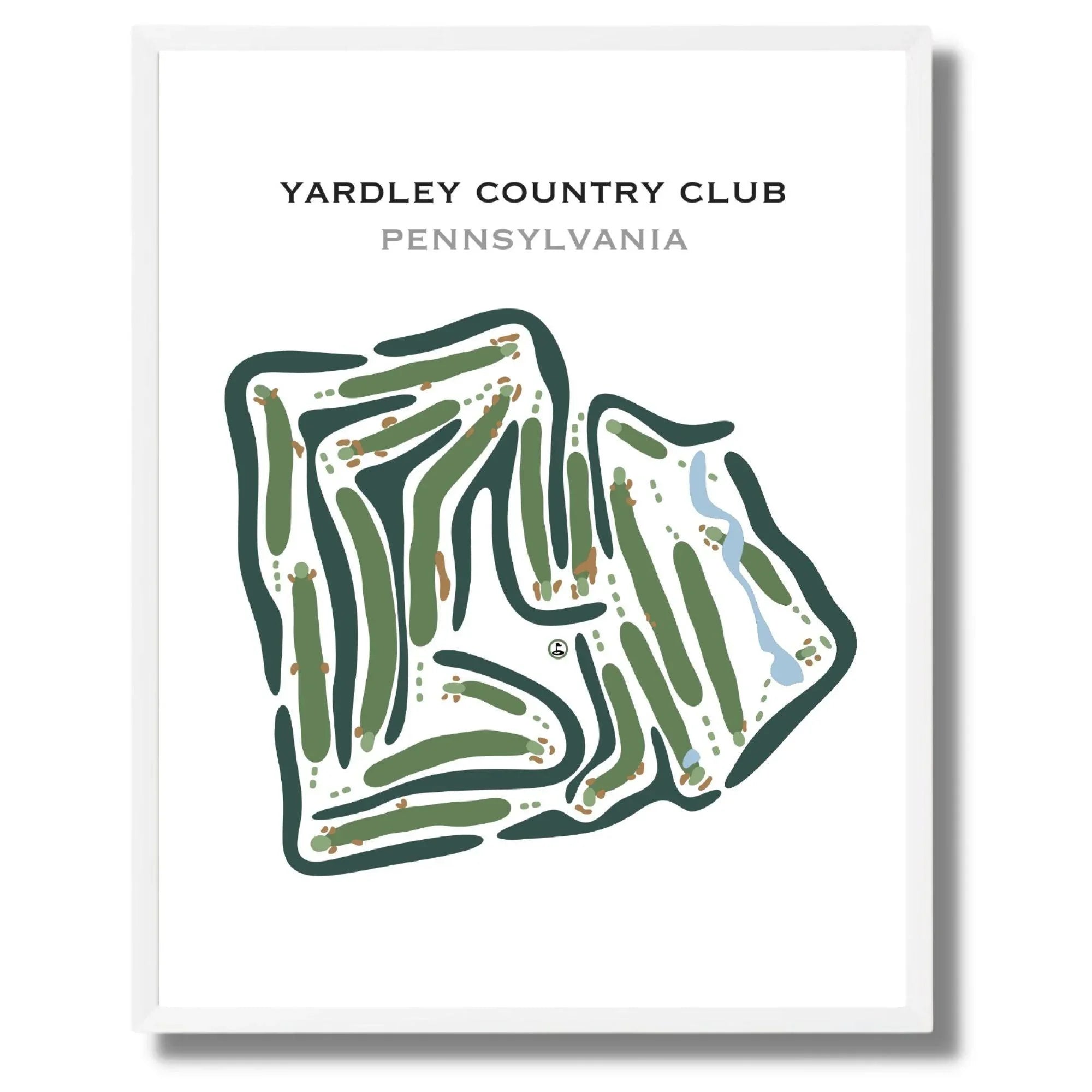 Yardley Country Club, Pennsylvania - Printed Golf Courses
